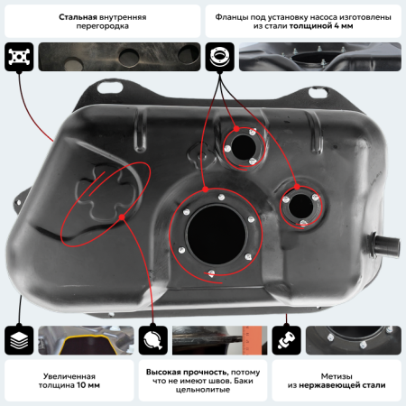 Бензобак Suzuki Escudo пластиковый (BP) - 56 л